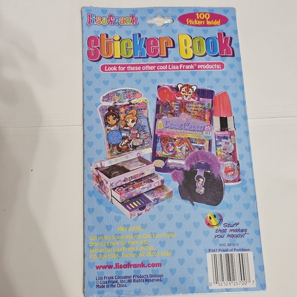 New Lisa Frank My Sticker Collection Sticker Book includes 100 sticker inside - Picture 2 of 9